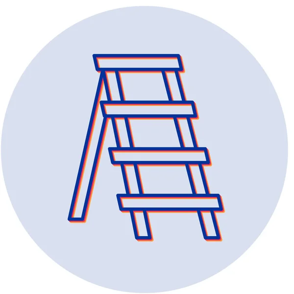 Διανυσματική Απεικόνιση Του Step Ladder Σύγχρονη Εικόνα — Διανυσματικό Αρχείο