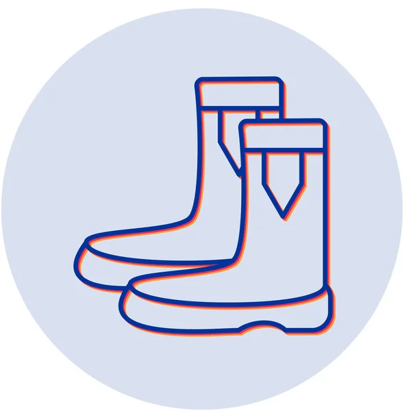 Vektor Illustration Von Construction Boots Modernes Symbol — Stockvektor