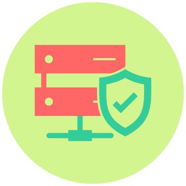 Veri koruma düz vektör simgesi