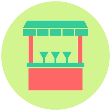 Sahil Oyalaması. Web simgesi basit tasarım