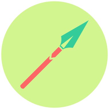 Mızrak modern simgesinin vektör illüstrasyonu 