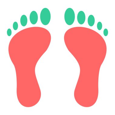 ayak izi simge vektör çizim