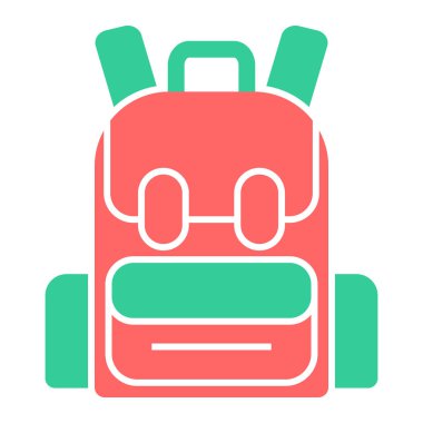 Sırt çantası. Web simgesi basit illüstrasyon