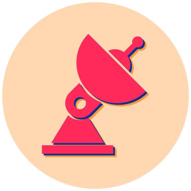 Uydu. Web simgesi basit illüstrasyon