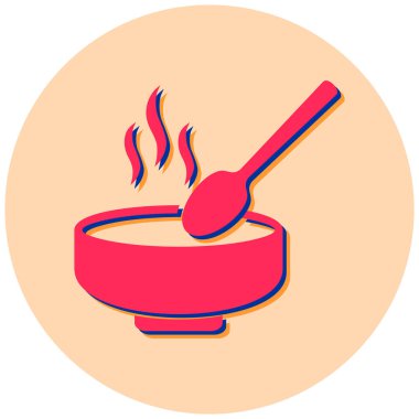 Çorba. Web simgesi basit illüstrasyon