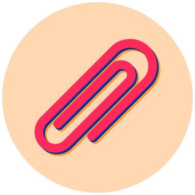 kağıt ataç simgesi, vektör illüstrasyonu