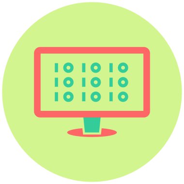 Şifreleme. Web simgesi basit illüstrasyon