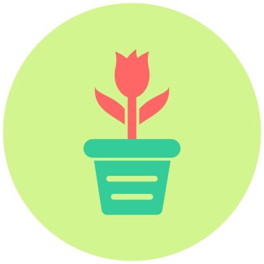 Çiçek. Web simgesi basit illüstrasyon