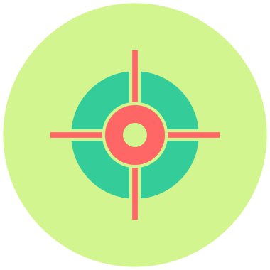 Hedef modern simgenin vektör illüstrasyonu 