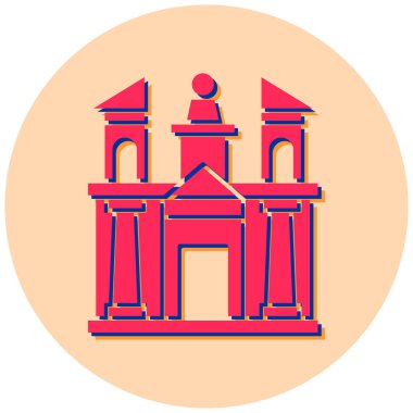 Kiliseye. Web simgesi basit illüstrasyon