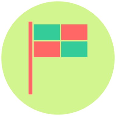 bayrak ikonu vektör illüstrasyonu 