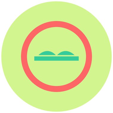 Yol tabelası. Web simgesi basit illüstrasyon