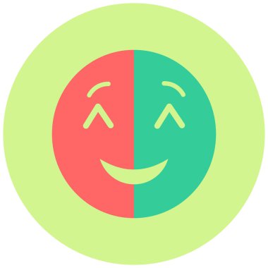 Utangaç emoji. Web simgesi basit illüstrasyon