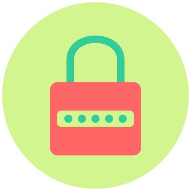 Kilit. Web simgesi basit illüstrasyon