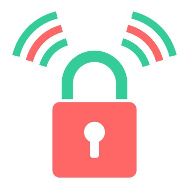 Kilit. Web simgesi vektör illüstrasyonu