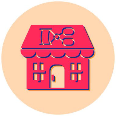 Dükkan. Web simgesi basit illüstrasyon