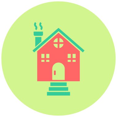 Ev. Web simgesi basit illüstrasyon