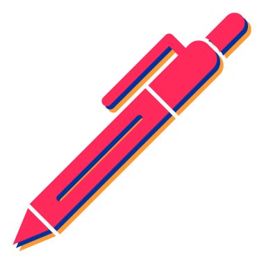 Kalem. Web simgesi basit illüstrasyon