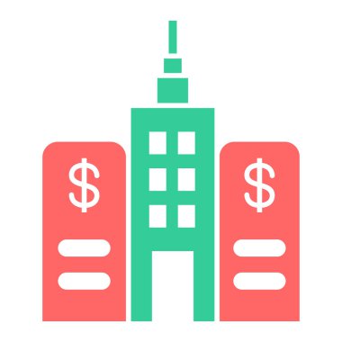 Bina. Web simgesi basit illüstrasyon