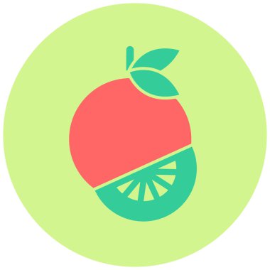 Pomelo. Web simgesi basit illüstrasyon