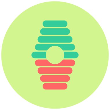 Güzel bir simge ögesinin vektör illüstrasyonu