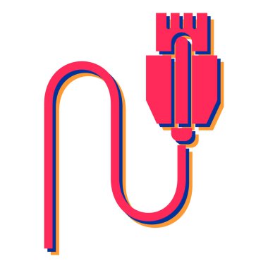 usb kablo simgesi vektör illüstrasyon tasarımı