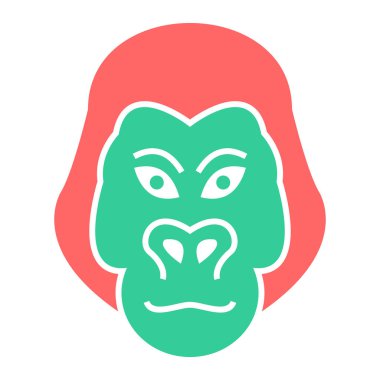 Maymun. Web simgesi basit illüstrasyon