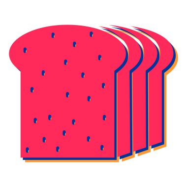 Ekmek ikonu. Fırın gıda sembolü. Yalnız tasarım. vektör illüstrasyonu