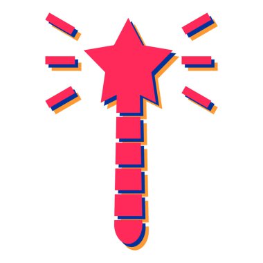 Bir yıldız simgesinin vektör illüstrasyonu