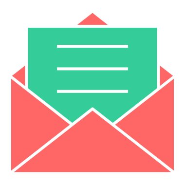 Zarf. Web simgesi basit illüstrasyon