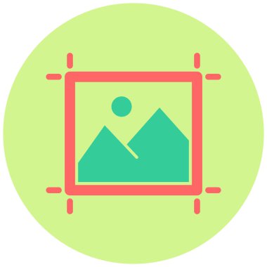 Sanatsal simge, vektör illüstrasyonu