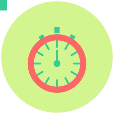 Saat. Web simgesi basit illüstrasyon