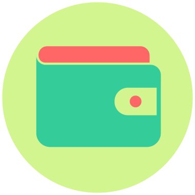 Cüzdan Düz Vektör Simgesi