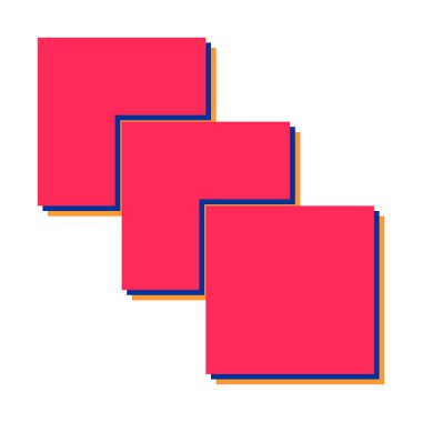 Renkli ve modern materyal simgelerinin vektör çizimi. Ağ için soyut ve teknolojik hisse senedi koleksiyonu.