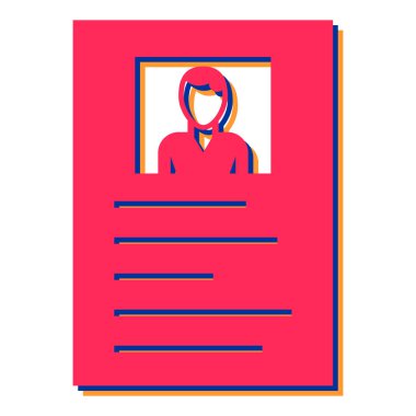 ID kart simgesi vektör illüstrasyonu