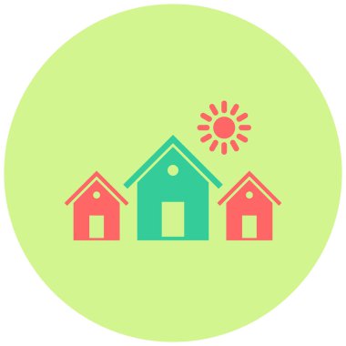 Komşu modern simgesinin vektör illüstrasyonu 