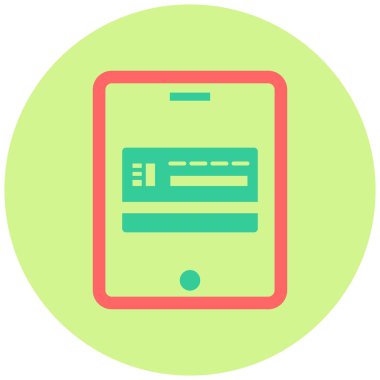 Ödeme modern simgesinin vektör illüstrasyonu 