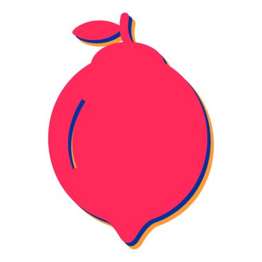 Taze meyve ikonu. vektör illüstrasyonu