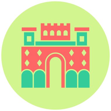 Şato. Web simgesi basit illüstrasyon