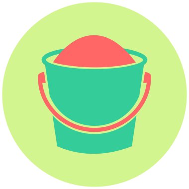 Kova. Web simgesi basit illüstrasyon