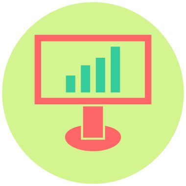 Analizler. Web simgesi basit illüstrasyon