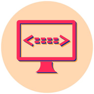 Bilgisayar. Web simgesi basit illüstrasyon