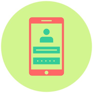 Giriş yap. Web simgesi basit illüstrasyon