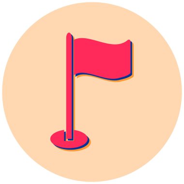 Bayrak. Web simgesi vektör illüstrasyonu