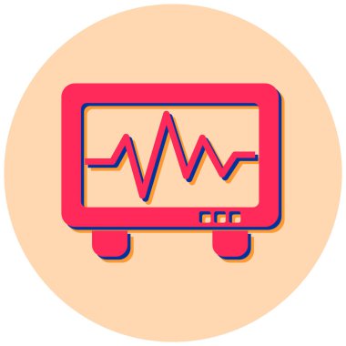 ecg vektör simgesi modern illüstrasyon