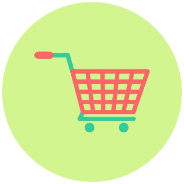 Sepet modern simgesinin vektör illüstrasyonu 