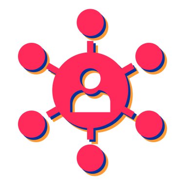 Takım çalışması simgesi vektör illüstrasyonu