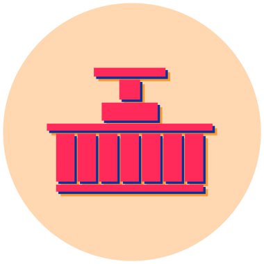 Teleferik. Web simgesi basit tasarım