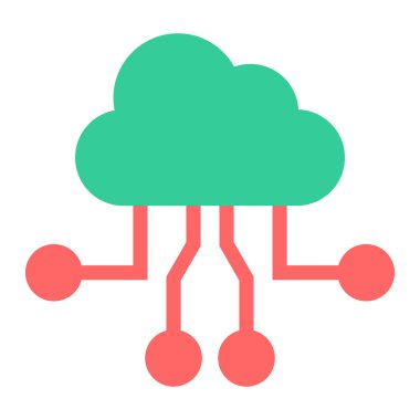 Bulut ağı. Basit resimleme