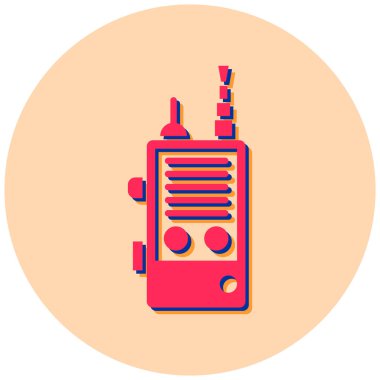 Radyo. Web simgesi basit illüstrasyon